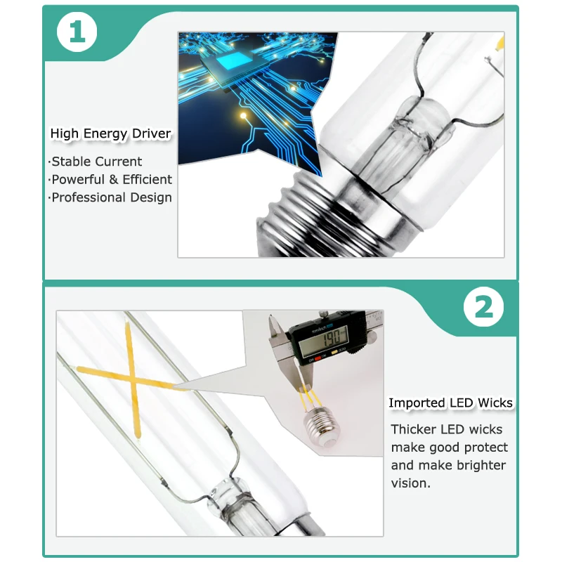 Светодиодсветодиодный лампа Эдисона E27 3/6/7/8 Вт 220 В переменного тока|bulb 3w|led edison