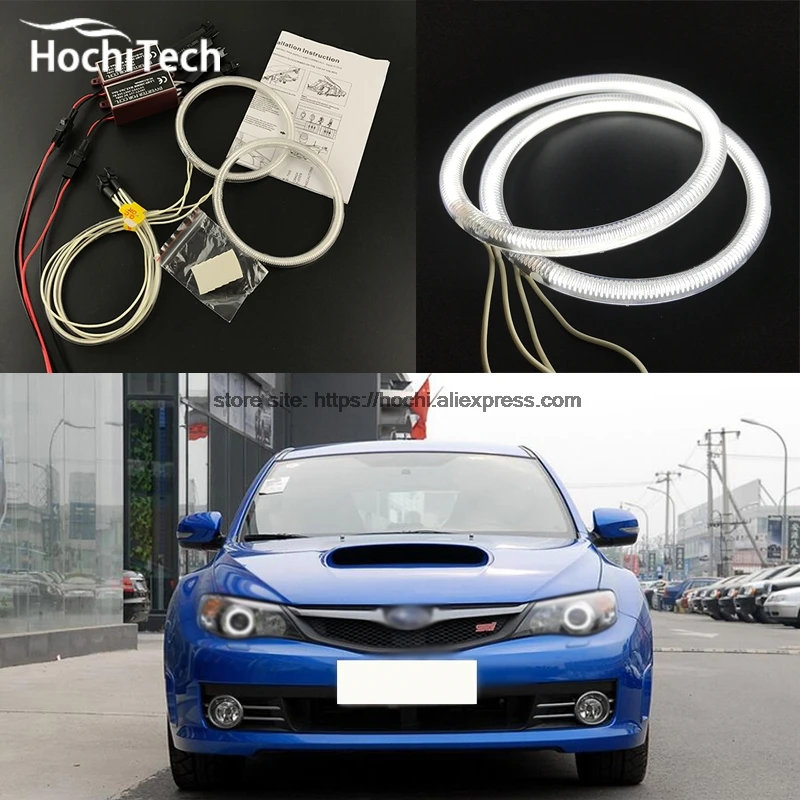 Комплект HochiTech ccfl с ангельскими глазами белый 6000k гало кольца фара для Subaru Impreza WRX