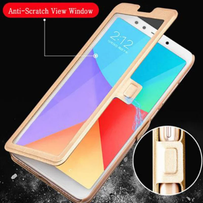 Кожаный флип чехол с окошком обзора для samsung Galaxy A3 A5 A6 2016 2017 2018 Plus A310 A320 A510 A520 A530 F V