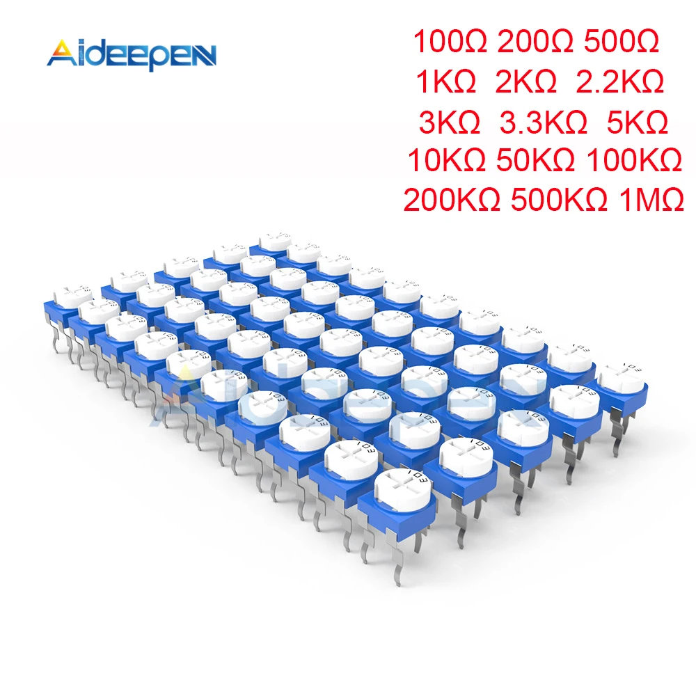 10pcs Adjustable RM065 RM-065 100 200 500 ohm 1K 2K 5K 10K 50K 100K 200K 500K 1M Trimpot Trimmer Potentiometer Variable Resistor |