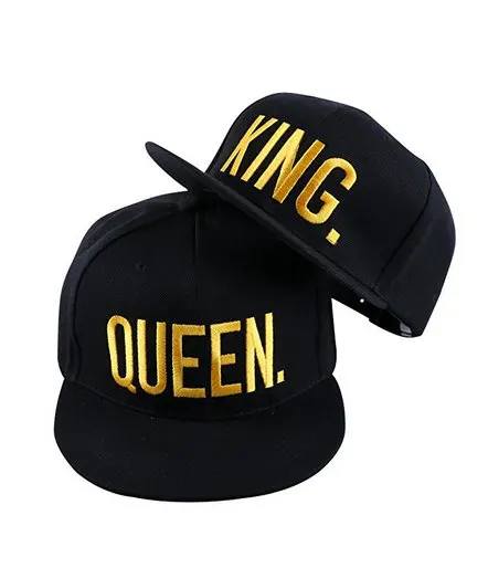 Бесплатная доставка королевская королева золотые буквы вышивка Snapback шляпы