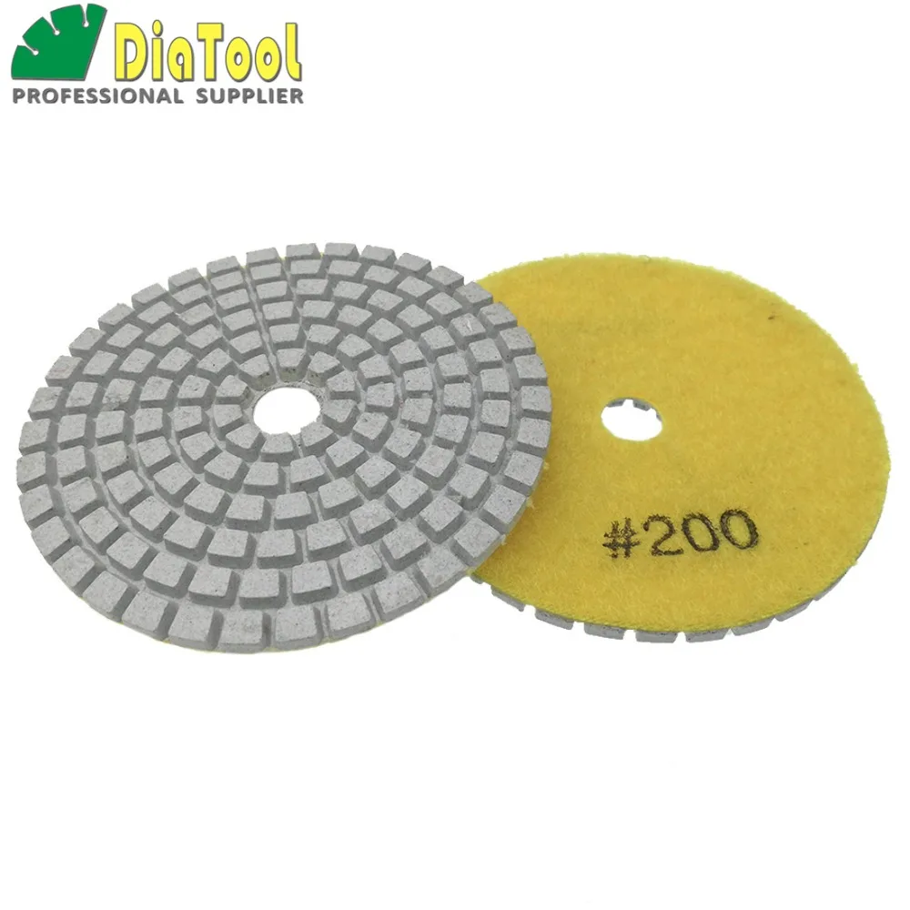 Diatool 10 шт. диаметр 80 мм грит #200 diamond мокрый Гибкий Полировки B 3 &quot#200 Белый бонд