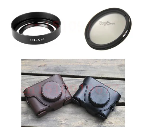 

3 in 1 NiSi 40mm Slim Circular Polarising CPL Filter + LH-X10 Lens hood + Camera bag case for Fujifilm Fuji X10 X20 X-10 X-20