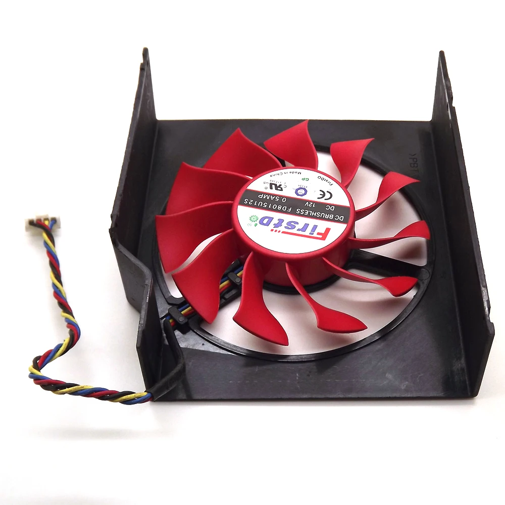 Кулер FD8015U12S 75 мм 12 В 0 5a с 4 проводами для видеокарт кулер MSI R7950 AMD/ATI Radeon HD 7870