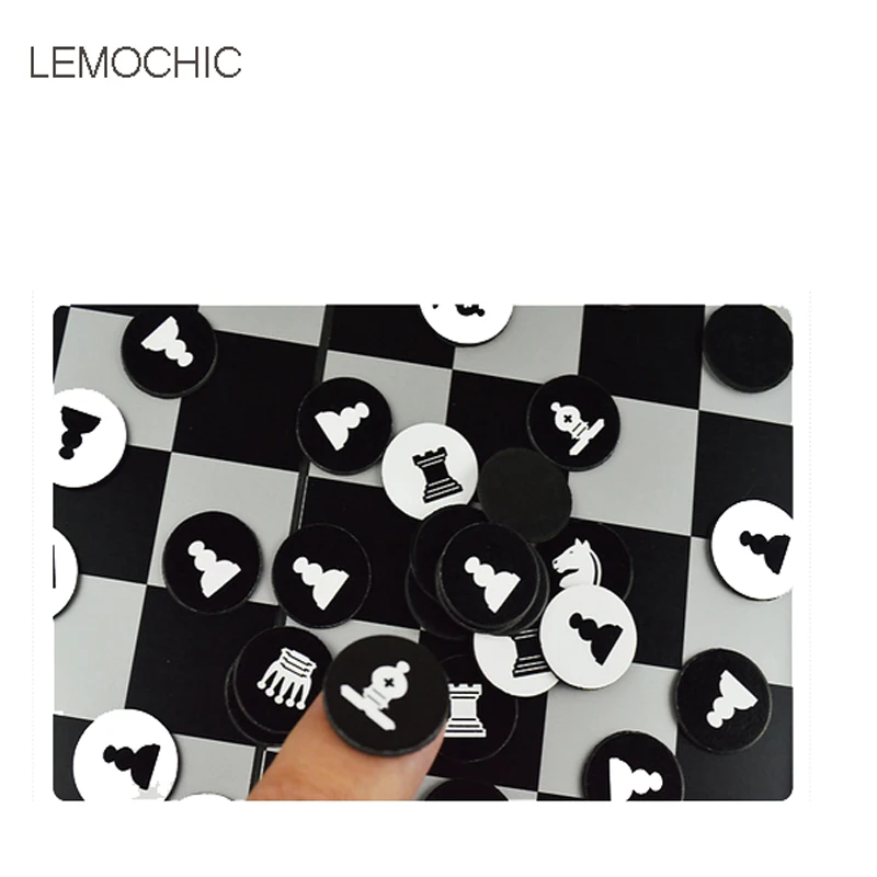 LEMOCHIC карманный мини Международный шахматный набор Магнитный Портативный шашки