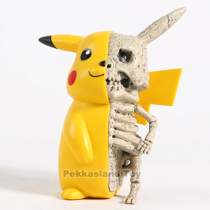 Мультяшный Забавный Скелет Череп желтый кролик ПВХ фигурка Коллекционная модель