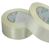 1pc volumes high strength transparent grid type glass fiber reinforced plastic waterproof and wear resistant adhesive tape