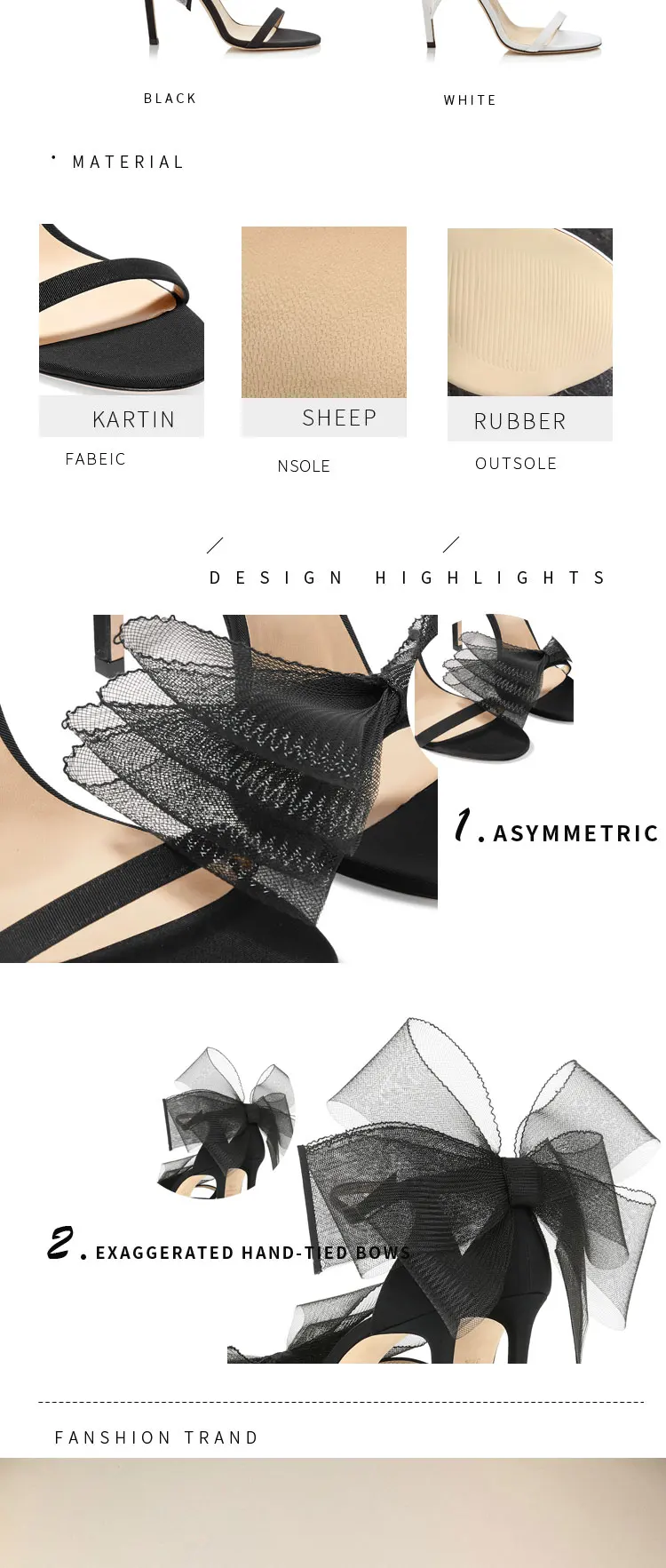 Aveline/100 мм сандалии ZENXI; стиль; дизайн Flly Embrace Du Jour; ассиметричные сандалии с бантами, завязанными вручную