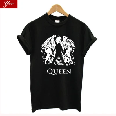 W375MT black Блестящая рок-группа queen футболка для женщин размера плюс хлопок Летняя женская футболка, винтажная уличная футболка femme harajuku - Цвет: W375MT black