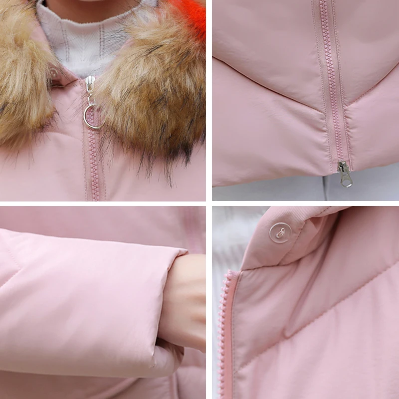 Женская длинная куртка с капюшоном и меховым воротником верхняя одежда на