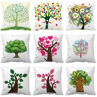 cartoon color tree cushion cover nordic simple geometric decorative throw pillows cushion covers for sofa polyester cotton