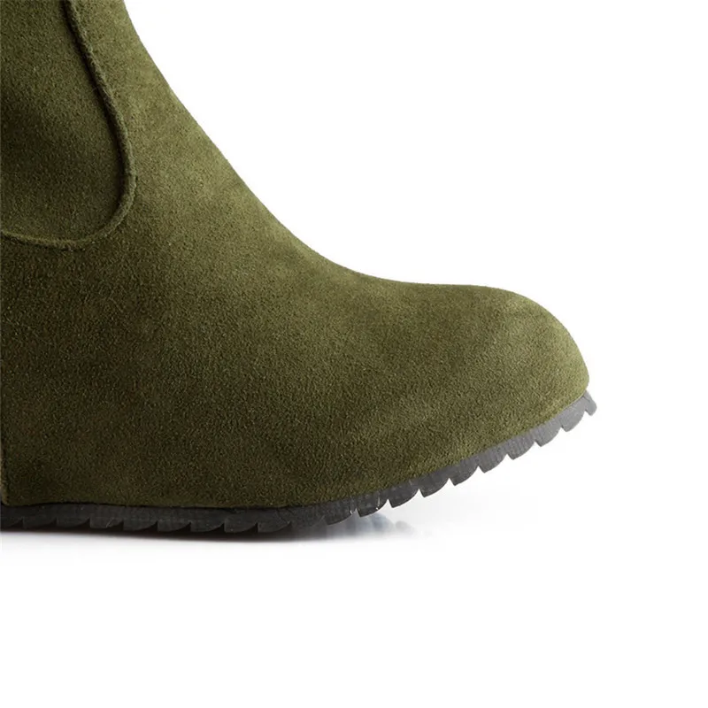 Мода Тонкий Рыцарь Сапоги Женские Зимние Молния Более колено Клинья Подсолнухи