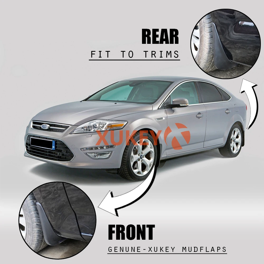Набор литых брызговиков подходит для Ford Mondeo Mk4 2007-2012 Брызговики передние и задние