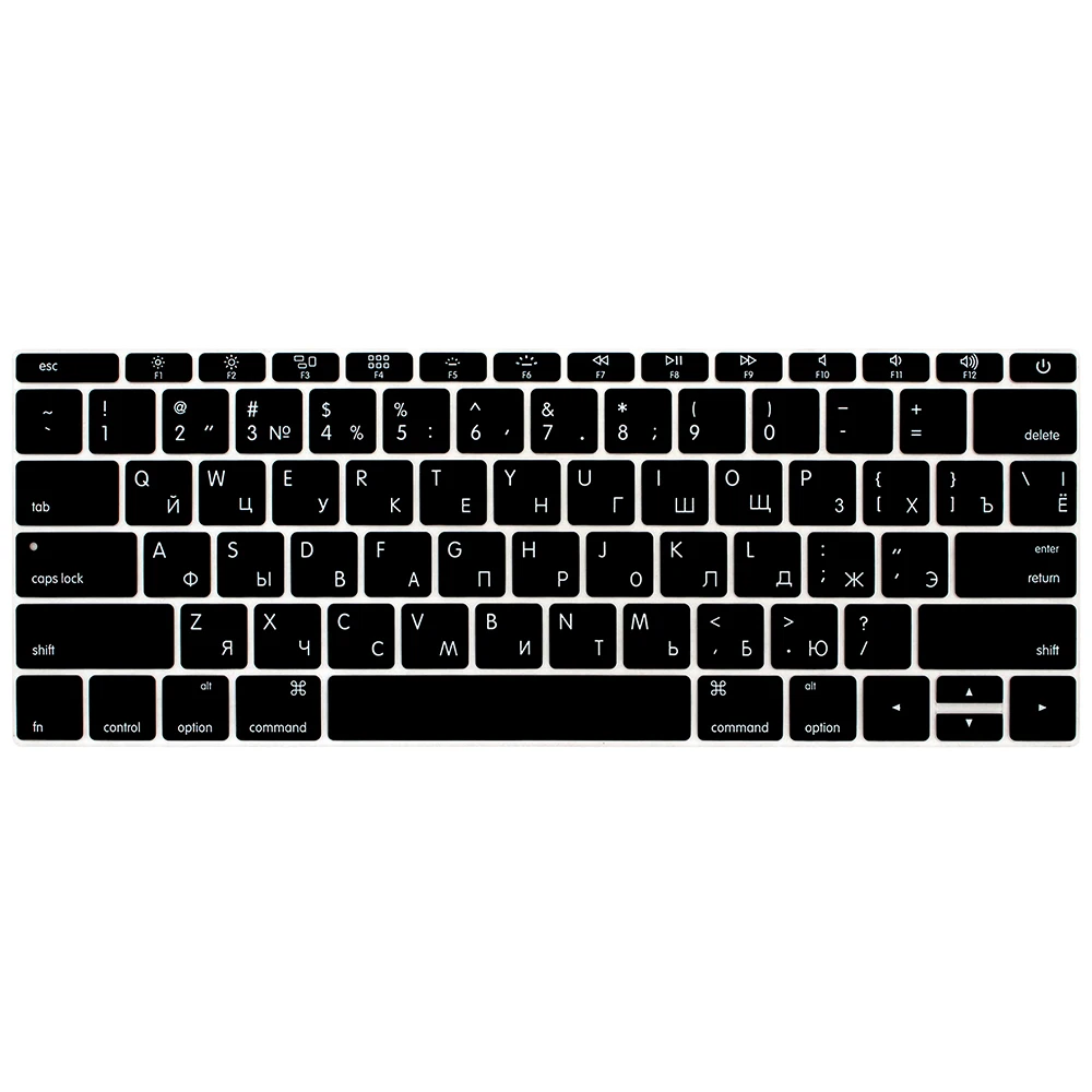 Чехол для клавиатуры русская Европа США чехол MacBook Pro без сенсорной панели 13