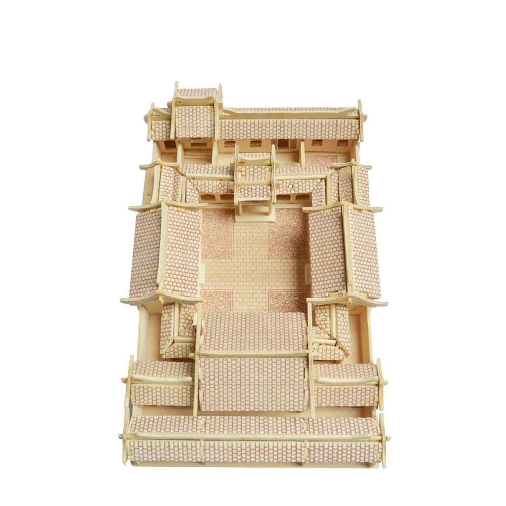 3d головоломка дерево Пекин квадрат модель комплект модели и строительные