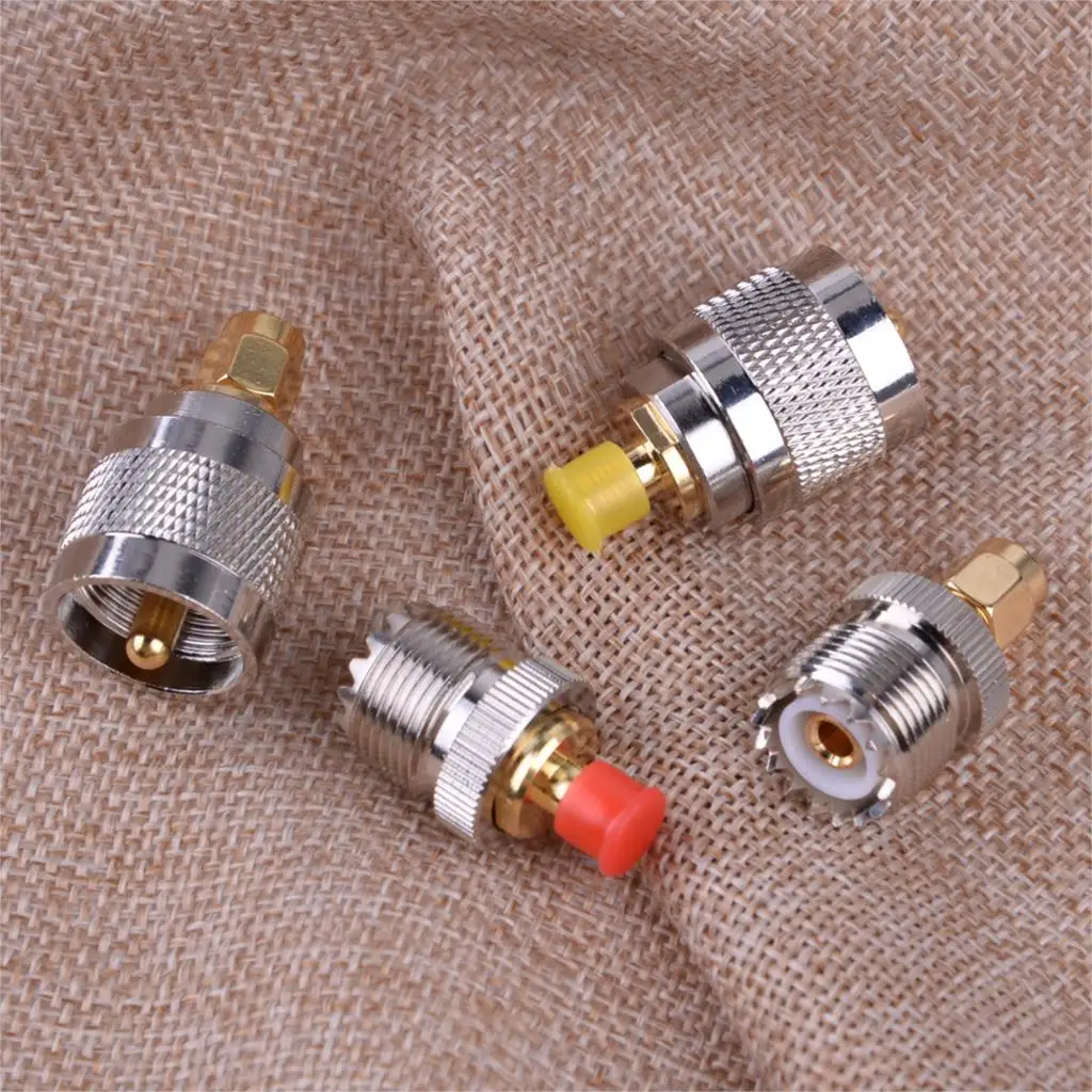 LETAOSK 4 шт. адаптер Комплект PL259 SO239 к SMA Мужской Женский RF разъем коаксиальный