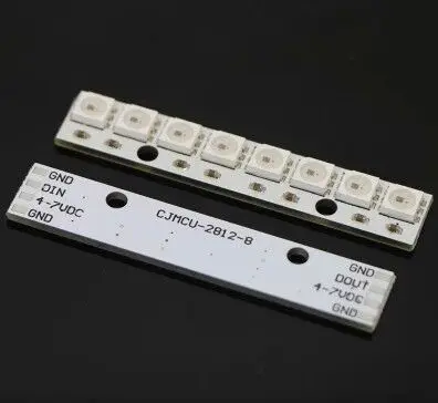 Бесплатная доставка! 2 шт./лот CJMCU-2812-8 8 WS2812 5050 RGB LED Встроенный экран с полноцветным диск фонарь макетная плата