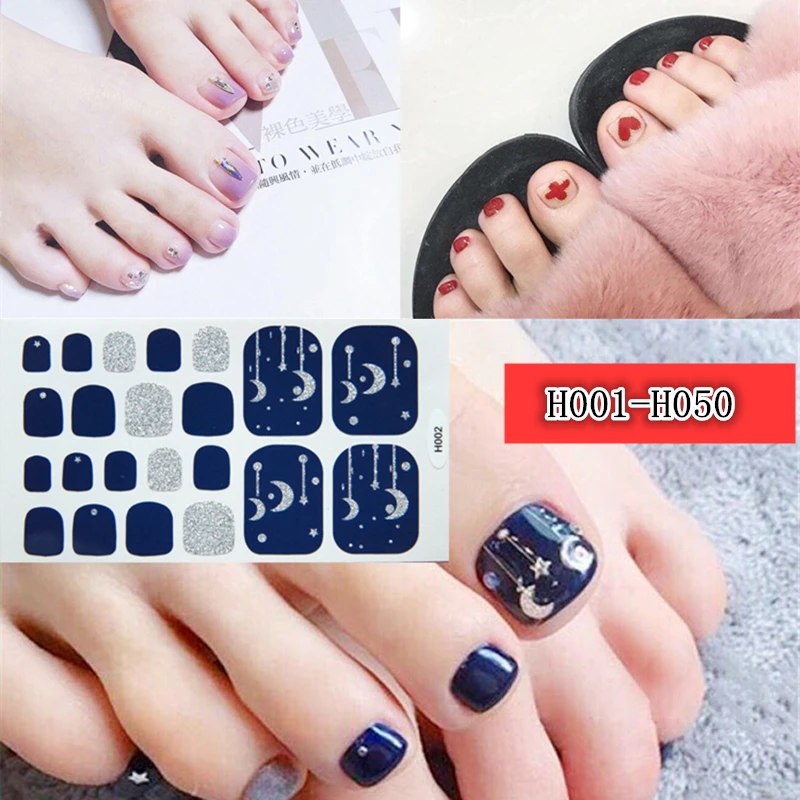 50 шт Nail Art носок наклейки с полным покрытием из Смешанный Красочный проектных