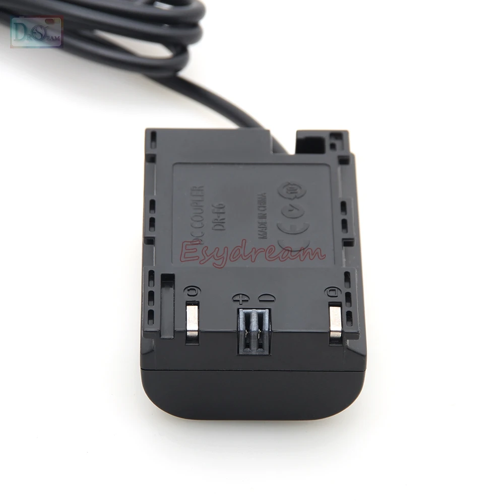 D-Tap to LP-E6 Dummy Battery DC Coupler Power Cable Adapter for Anton Bauer & Canon EOS 5D Mark II III IV 7D 80D 70D 60D 6D |