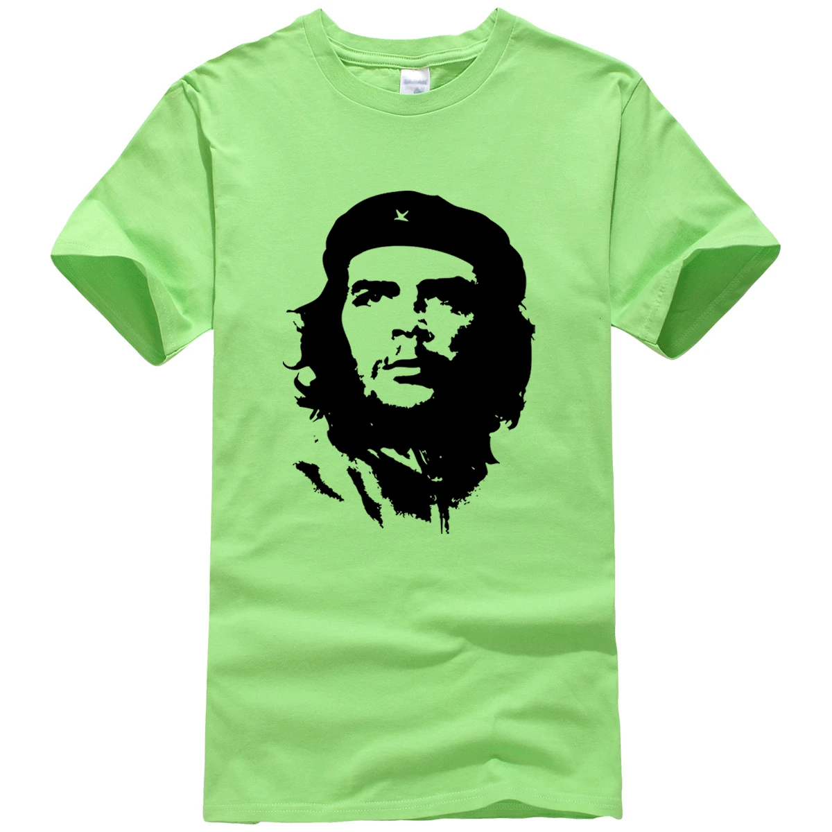 Che Guevara Hero, Мужская футболка с принтом, хлопок, короткий рукав, футболки, хипстер, узор, топы, футболки, крутая, высокое качество, Мужская футболка - Цвет: light green 1
