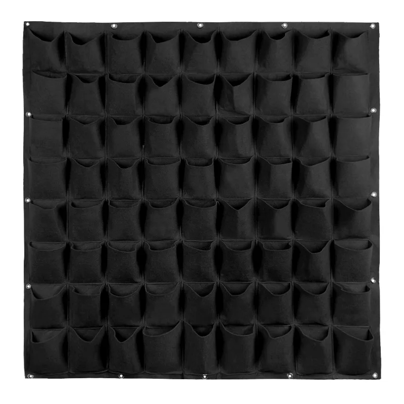 Black- 72 pockets Настенные подвесные посадочные сумки, товары для дома, мульти карманы, DIY сумка для выращивания растений, вертикальная садовая сумка для выращивания овощей - Цвет: Black- 72 pockets