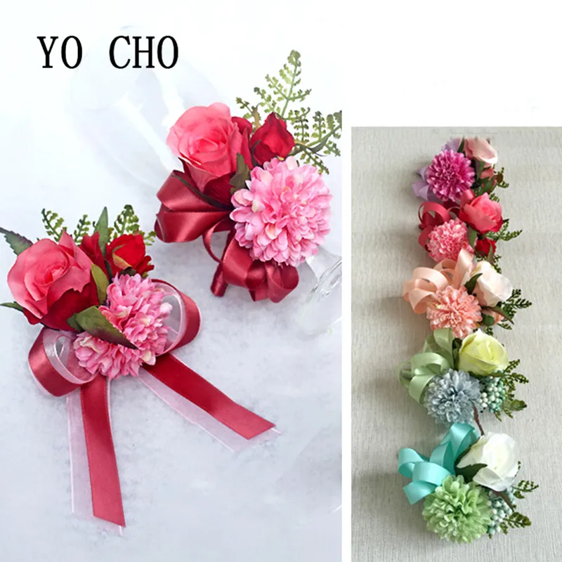 YO CHO гибридная брошь невесты букет Свадебный корсаж для жениха подружки на