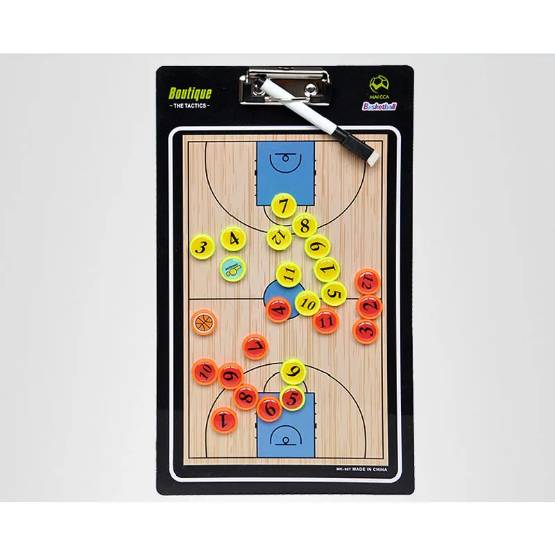 

MAICCA New Magnetic Basketball Coaching Board Folding thick Coach board tactics set with Pen Teaching Clipboard Factory sale