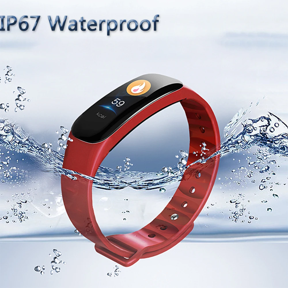 Rovtop C1Plus Смарт Браслет для измерения кровяного давления фитнес C1 плюс умный Браслет спортивный браслет с монитором сердечного ритма браслет