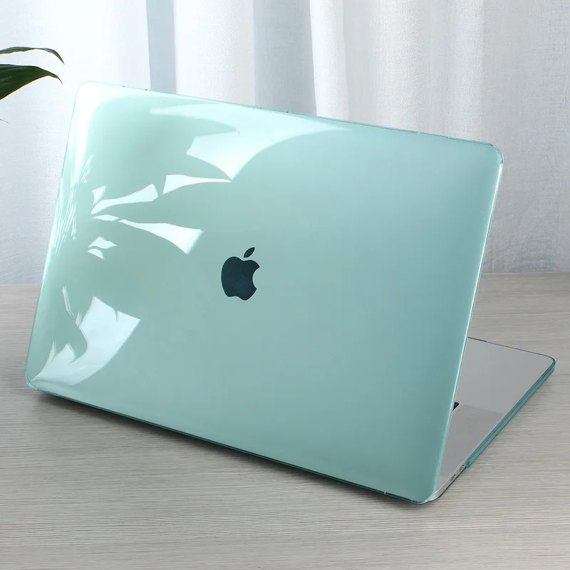 Crystal Green Кейс для ноутбука за Macbook Air 1113 дюймов A1466 A1932 Pro 13.3 15 retina A1706 A1708 A1989 Сумка для ноутбука - Цвет: Crystal Green