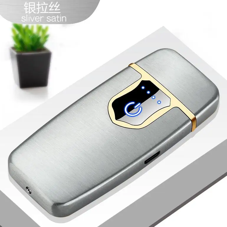 11 Сенсорный экран, электронное зажигание, электрическая ультратонкая usb зарядка, зажигалка, горячий провод, ветрозащитная зарядка, электрическая зажигалка - Цвет: 11