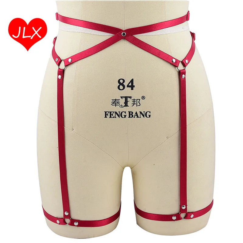 Пояс с подвязками женский красный пикантное эластичное нижнее белье в