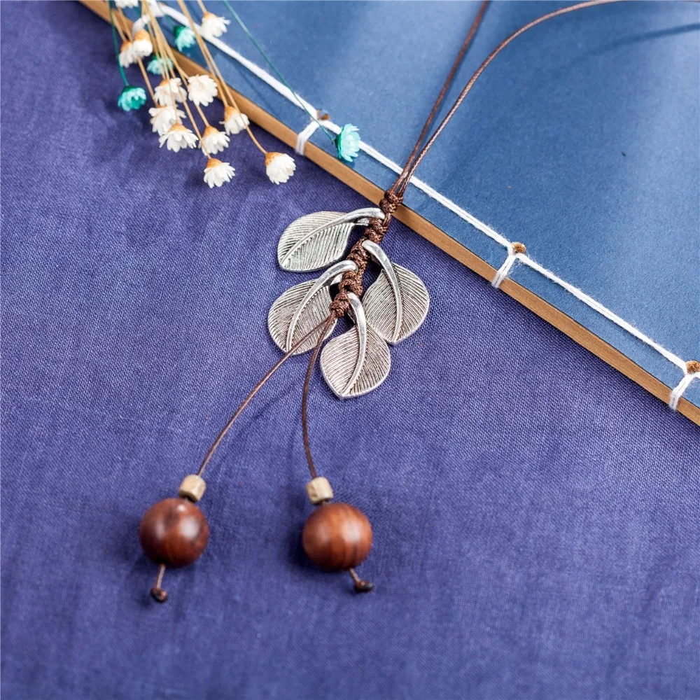 Ручной работы Листья Кулон Ювелирные изделия основа для кулонов и ожерелья