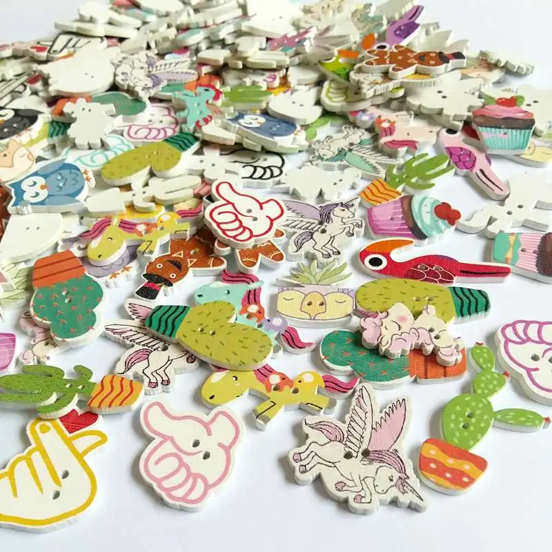 50 шт./партия, декоративные пуговицы с двумя отверстиями