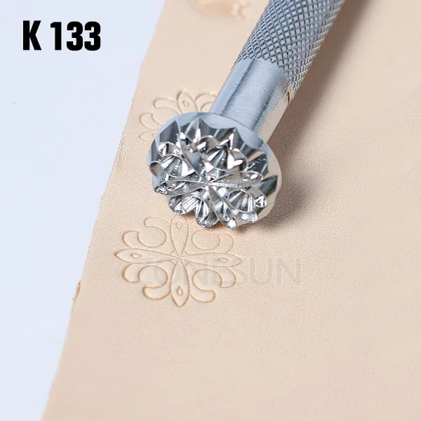 K133 ZONESUN ручной работы, сделай сам, коровья кожа, инструмент для резьбы, печати, кожа, цветочный узор, ремесло, гравировка, тиснение, тиснение, формы, инструменты для рукоделия - Цвет: K133