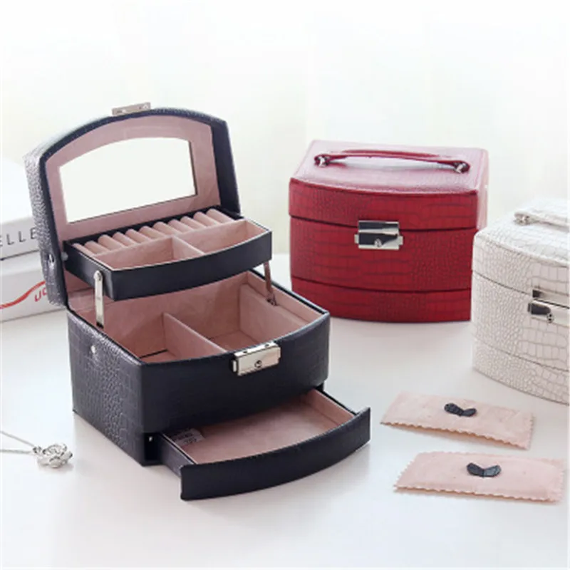 3-слойная Женская Косметическая Кисть для макияжа наборы ювелирных изделий и