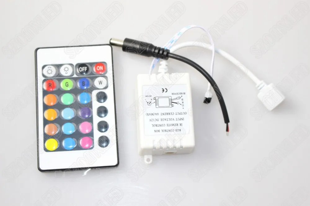 Цвет Изменение светодиодные полосы света DC 12 В 3528 RGB LED лента свет 60leds/M 5 м/ рулон Водонепроницаемые+ 24 клавиши ИК-пульт