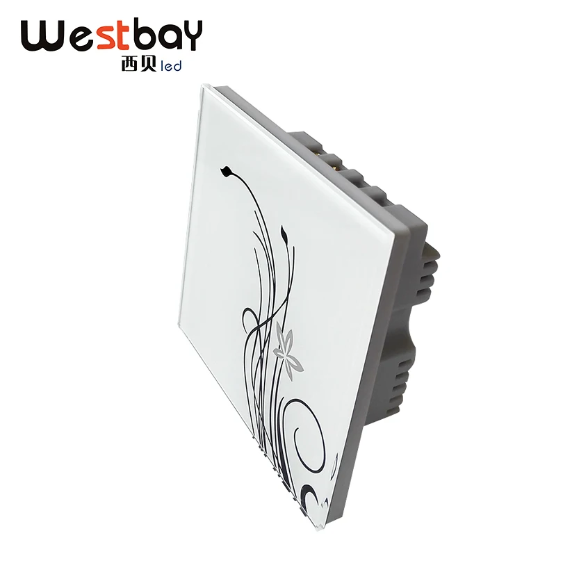 Westbay стеклянная панель сенсорный выключатель AC100 250V для дома светодиодный