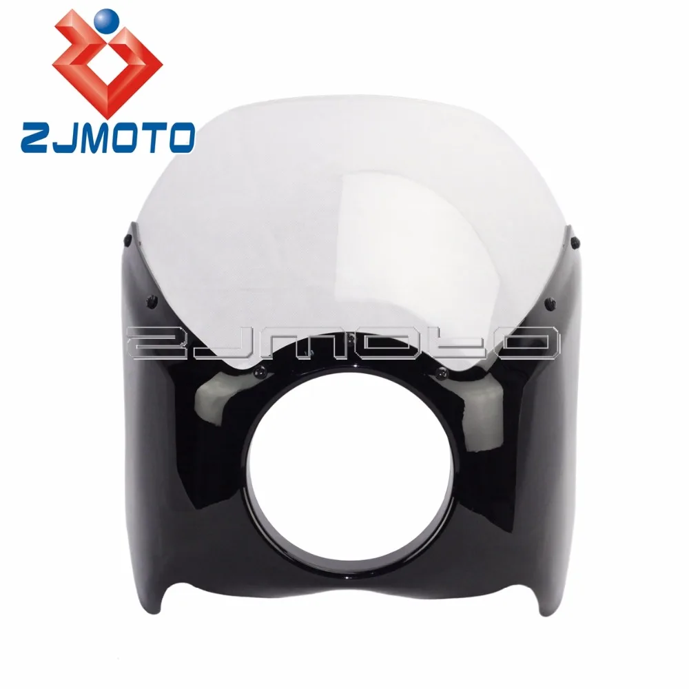 Черная фара пластиковая Передняя лобовое стекло обтекатель для Harley мотоцикла