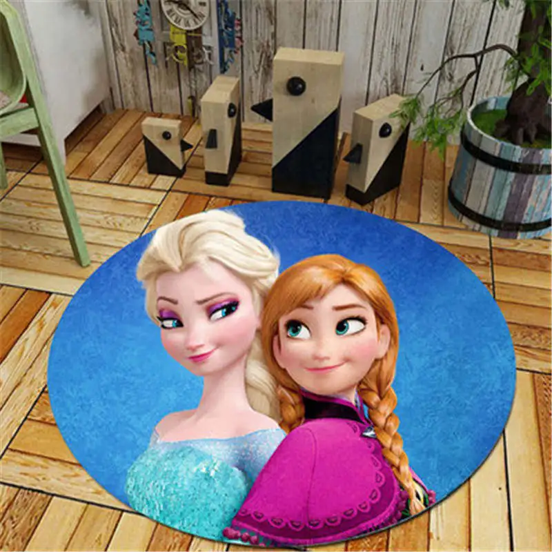 Дисней мультфильм принцесса Холодное сердце Эльза и Анна детский игровой коврик лоскутное Пикник покрывало домашний декор Детская комната большой круглый ковер