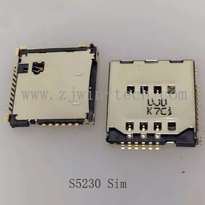 

2pcs-50pcs/PACK phone SIM/SD/TF card holder connector socket for SamSung S5230