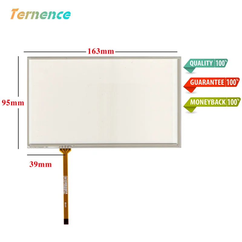 

2 Pcs of 7''Inch Touch Screen for Car Navigation DVD TouchPanel Glass Industrial Handwriting Panel 163mm*95mm Free Shipping