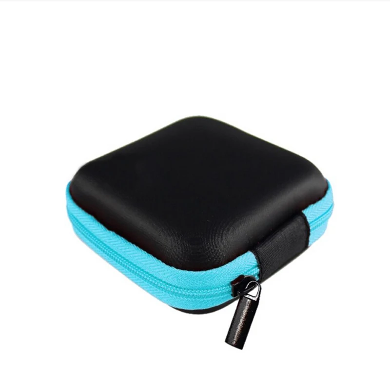 Мини ZipperHard HeadphoneCasePU кожаный чехол для наушников защитный usb-кабель портативные