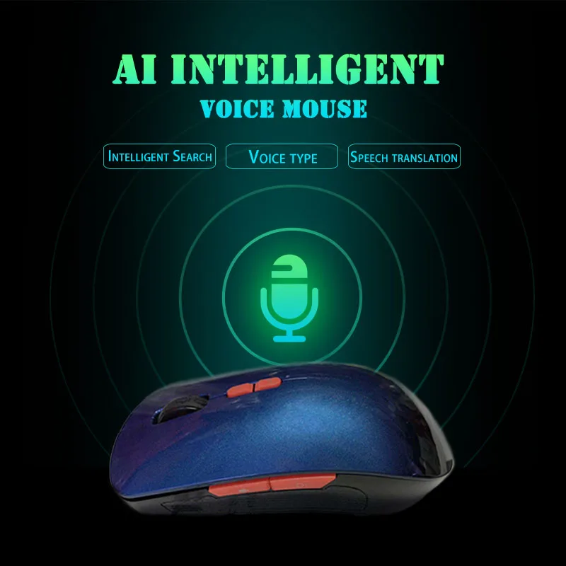 

New 2.4G Wireless Smart Voice Mouse Voice Control Enter Key Multi-language USB Charging Mouse DOM668