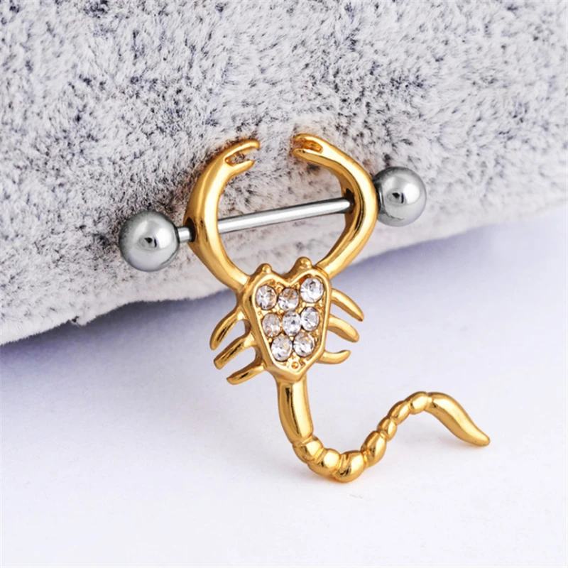 Женское кольцо для пирсинга в виде скорпиона из нержавеющей стали | Украшения и