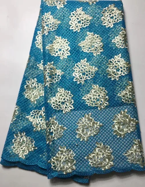 Синий последние африканские шнур кружева 2016 французский чистая Dentelle Ткани для