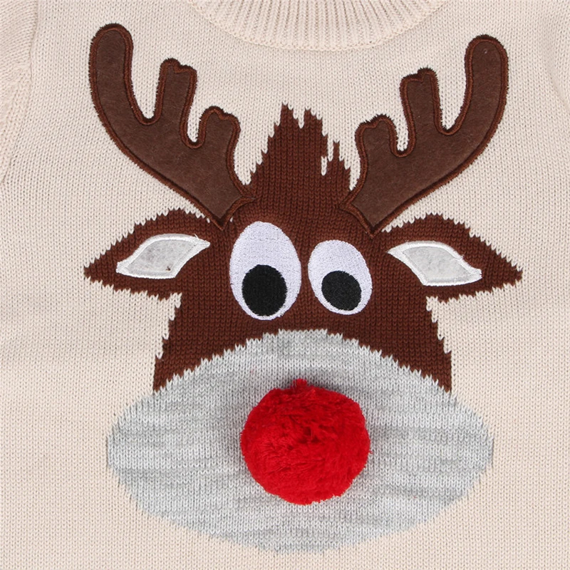 Осенняя одежда 2016 года/зимняя для малышей Рождество Свитеры женщин с оленем