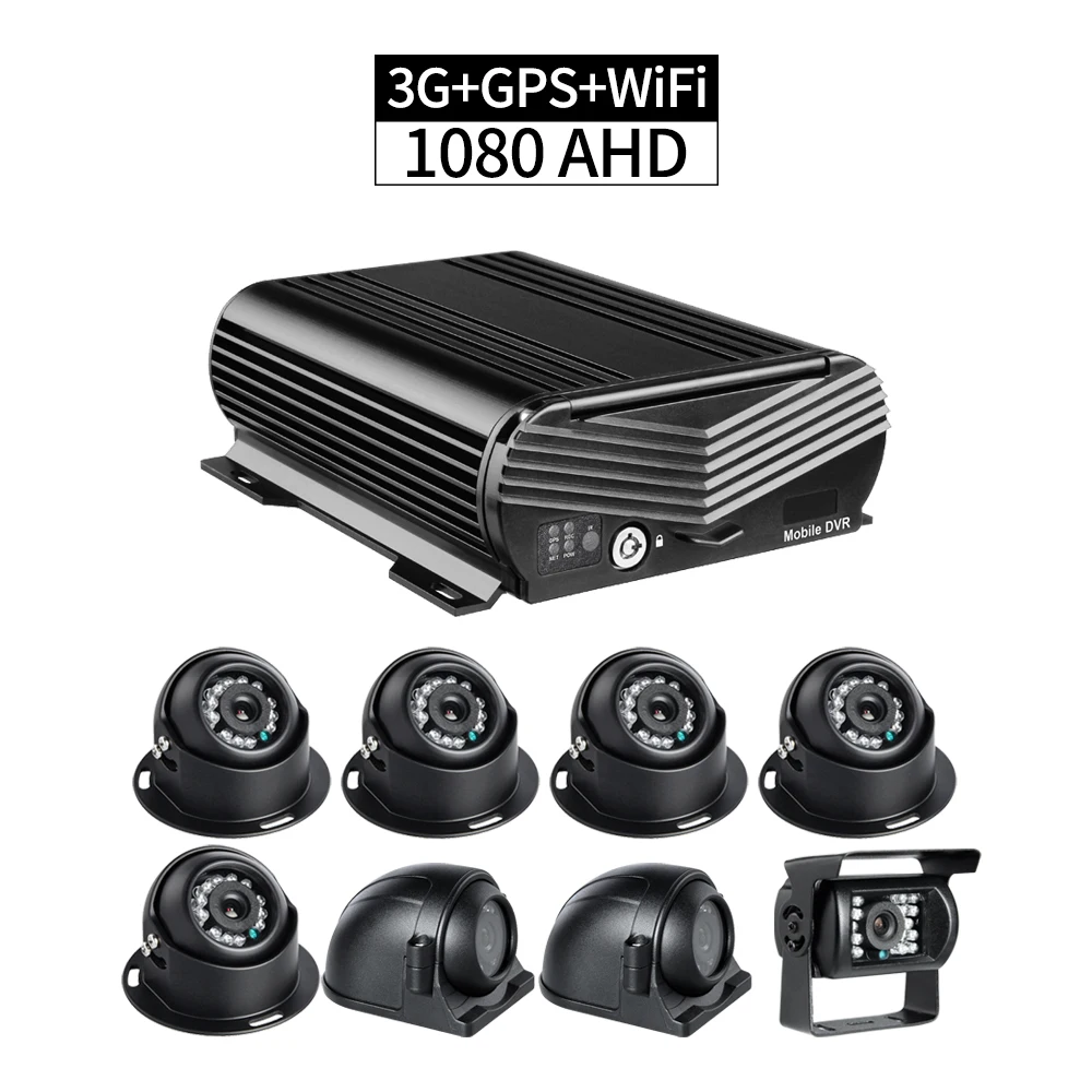 Видеорегистратор 3G 1080N 8 канальный с поддержкой Wi Fi и камер 2 МП|phone remote|cameras camerakit kits
