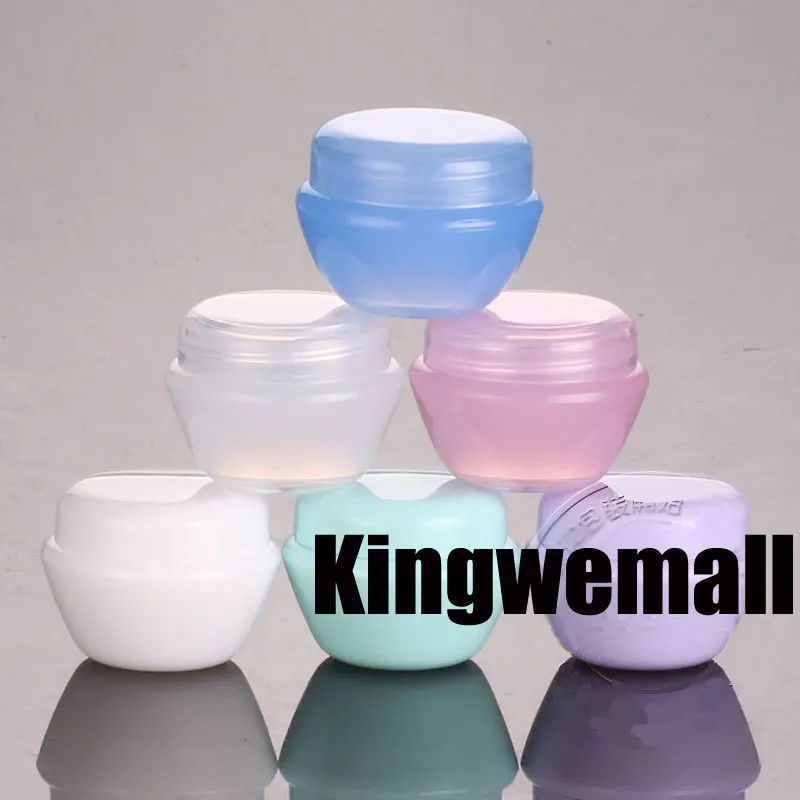 

Wholesale 300pcs/lot Capacity 10g 10ml Empty PP Plastic Small Cream Jar For Cosmetic Packaging