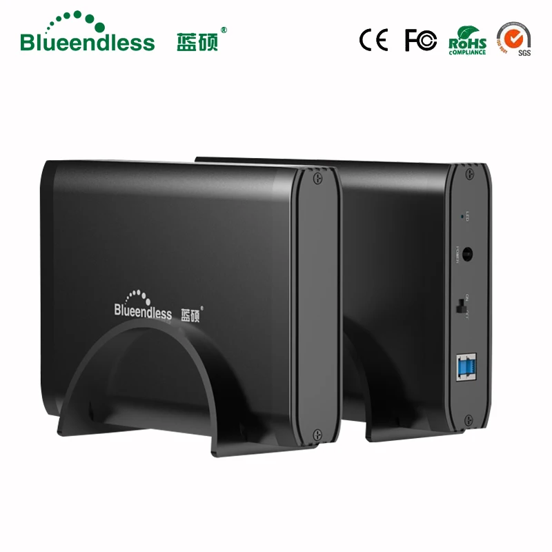 3," металлический мобильный hdd корпус sata usb 3,0 настольный жесткий диск коробка type-C/USB-B 3,0 большая емкость для 6 ТБ чехол hd 3,5