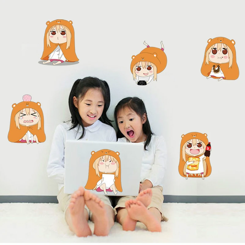 Японская девушка мультфильм желтые волосы Санкаку глава стены Стикеры номер